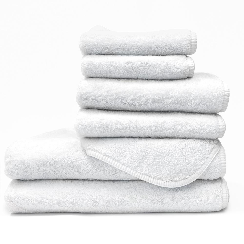 Lago 100% Cotton Bath Towel (White Bath Towel Plush)